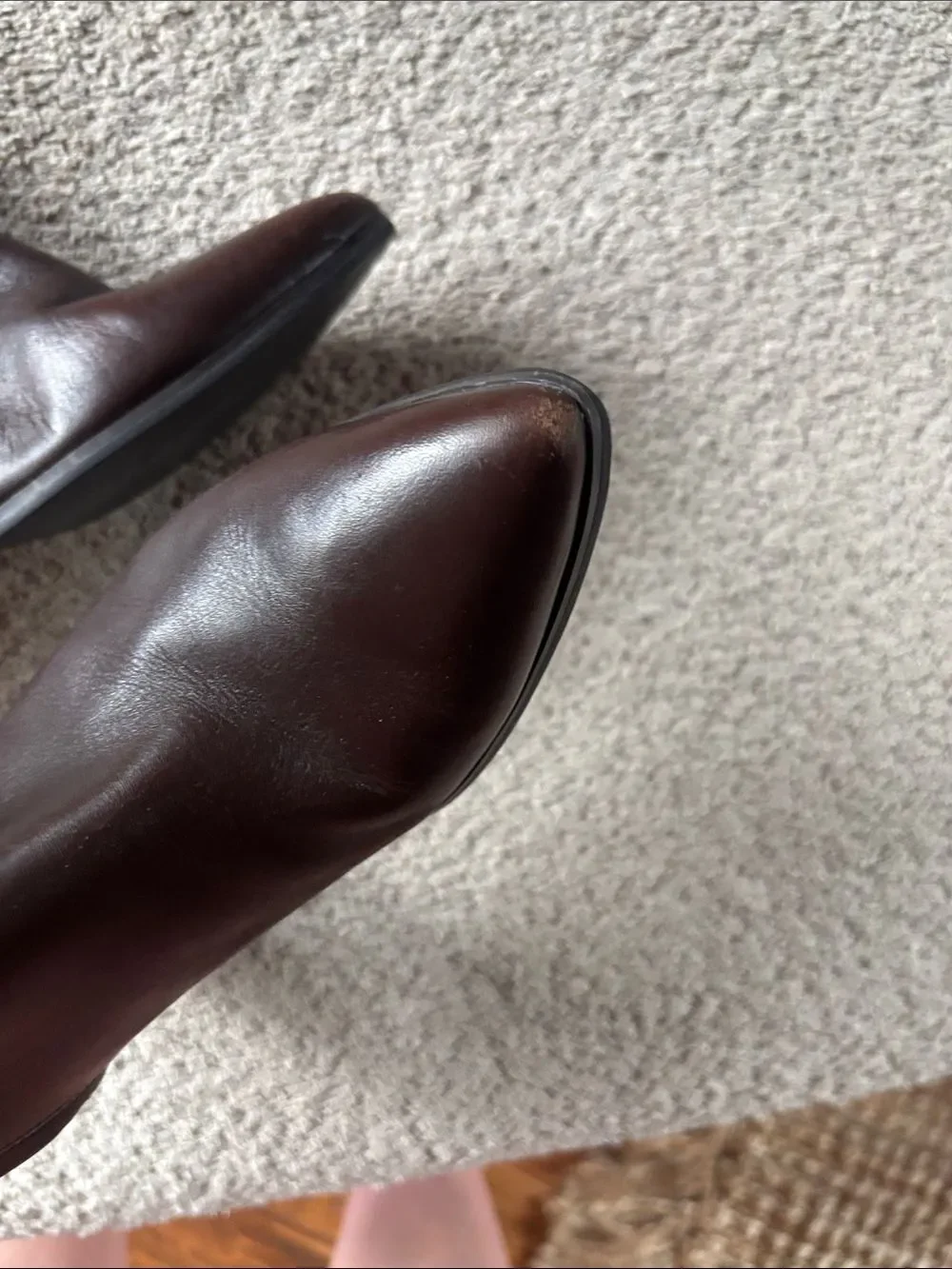 Women’s Brown Leather Ankle Boots with Block Heel
